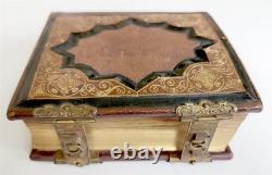 PHOTO ALBUM with CDV PHOTOS antique AMERICAN Civil War era