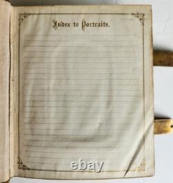PHOTO ALBUM with CDV PHOTOS antique AMERICAN Civil War era