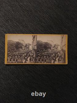 PRE CIVIL WAR NY INFANTRY July 4th 1860 STEREOVIEW Army New York Antique Photo