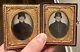 Pair Of 2 Civil War Tintypes Of Same Artillery Soldier 1/9th Plate