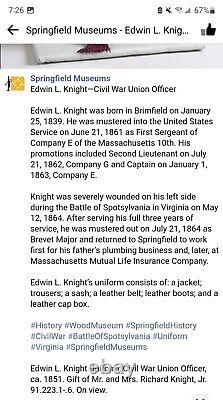 Pair of CDVs Civil War US Major Edwin Lewis Knight, 10th Mass Inf