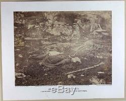 Pair of Large, Framed Alexander Gardner Civil War Photographs of Gettysburg Dead