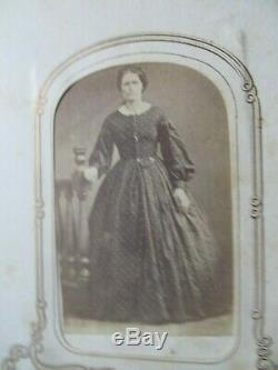 Perfect Antique ANTEBELLUM / CIVIL WAR Carte de Visite Album &Photos, Canton Ill