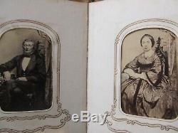 Perfect Antique ANTEBELLUM / CIVIL WAR Carte de Visite Album &Photos, Canton Ill