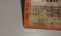 Petersburg Virginia Civil War Stereoview Photo Confederate Krepps Fort Mahone