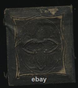 Possible Very Rare Tintype Civil War Soldier Holding Persimmon Fruit Photo 1860s