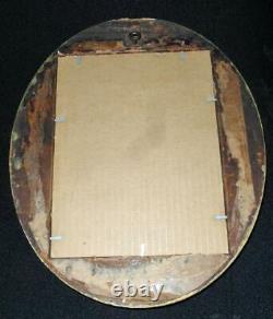 Post CIVIL War Full Plate Tintype Of A Man With Sideburns And Tie In Oval Frame