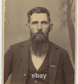 Post Civil War Cabinet Card of Veteran Major Elisha W. Green, 29th Illinois