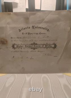 Post Civil War HBCU University Of Atlanta Diploma 1877. Signed ByPres. E. A Ware