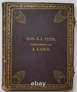 Post Civil War Leather Photo Album New York State Assembly 1867 Autographs