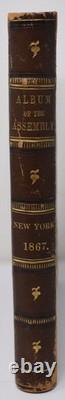 Post Civil War Leather Photo Album New York State Assembly 1867 Autographs
