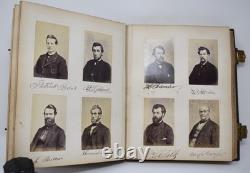 Post Civil War Leather Photo Album New York State Assembly 1867 Autographs