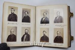 Post Civil War Leather Photo Album New York State Assembly 1867 Autographs