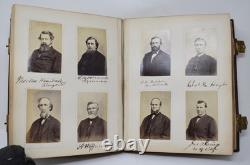 Post Civil War Leather Photo Album New York State Assembly 1867 Autographs