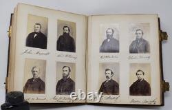 Post Civil War Leather Photo Album New York State Assembly 1867 Autographs
