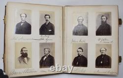 Post Civil War Leather Photo Album New York State Assembly 1867 Autographs
