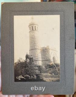Post-Civil War cabinet photo of Little Round Top Castle, Gettysburg, PA
