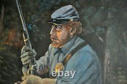 Powerful Americana civil war soldier American Artist signed