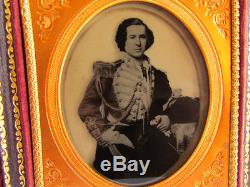 Pre Civil War Colonel Elmer Ellsworth ambrotype photograph in uniform