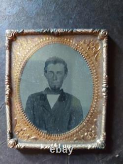 RARE 1850s Ambrotype Photo Fleetwood PA 1886 Schoolhouse Civil War Era Portrait