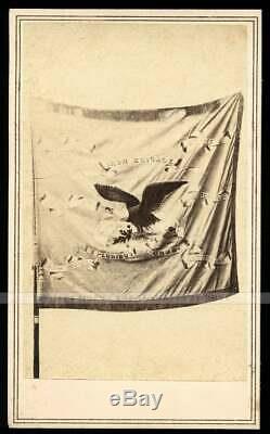 RARE 1860s CDV Civil War Battle Flag of the IRON BRIGADE by Alexander Gardner