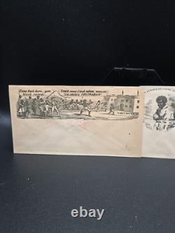 RARE 1861 Slave African Pic Civil War Patriotic Cover Envelope