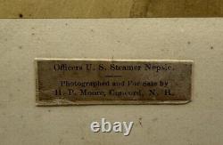 RARE 1863 Mounted Civil War Group Photo US Navy UNION Officers USS Richmond VA