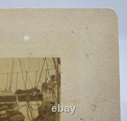 RARE 1863 Mounted Civil War Group Photo US Navy UNION Officers USS Richmond VA