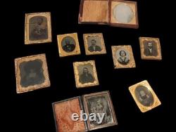 RARE Antique Ambrotype Tintype Daguerreotype Photo Lot Victorian Civil War Era