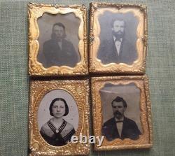 RARE Antique Ambrotype Tintype Daguerreotype Photo Lot Victorian Civil War Era
