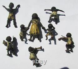 RARE Antique Black Americana Miniature Figurines Musical Family Civil War Era