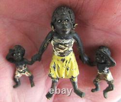 RARE Antique Black Americana Miniature Figurines Musical Family Civil War Era