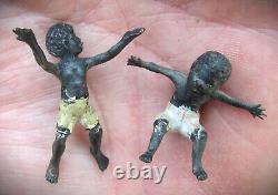 RARE Antique Black Americana Miniature Figurines Musical Family Civil War Era