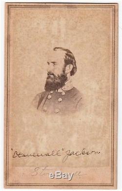 RARE CDV Photo Confederate Civil War General Stonewall Jackson 1865 by Anthony