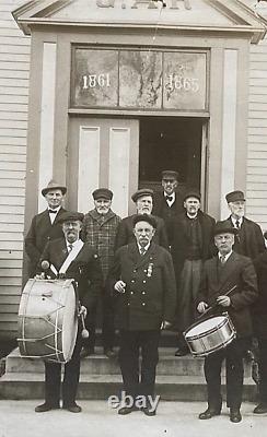 RARE! CIVIL WAR 9TH MINN. VOLS. At GAR POST JAMES CLABAUGH #54 GROUP PHOTO c1917