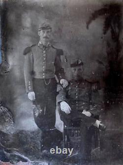 RARE! CIVIL WAR CONFEDERATE SOUTH CAROLINA INFANTRY OFFICERS TINTYPE PHOTO c1863