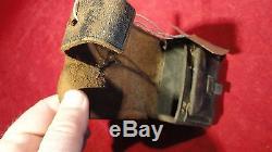 Rare CIVIL War Era Artillery Leather Fuse Box Named Confederate From Virginia