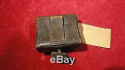 Rare CIVIL War Era Artillery Leather Fuse Box Named Confederate From Virginia