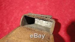Rare CIVIL War Era Artillery Leather Fuse Box Named Confederate From Virginia
