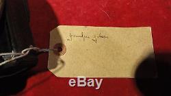 Rare CIVIL War Era Artillery Leather Fuse Box Named Confederate From Virginia