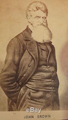 Rare CIVIL War Era CDV Of John Brown-from Etched Painting-excellent