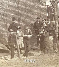 RARE! CIVIL WAR GETTYSBURG GETTYSBURG BUILDING by LEVI MUMPER PHOTO 1870's