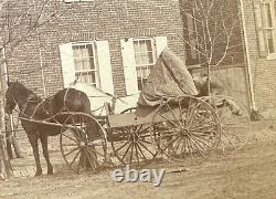 RARE! CIVIL WAR GETTYSBURG GETTYSBURG BUILDING by LEVI MUMPER PHOTO 1870's
