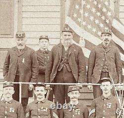 RARE! CIVIL WAR PENNSYLVANIA VOLS. ID'd VETERAN'S GROUP 1890 PHOTOGRAPH