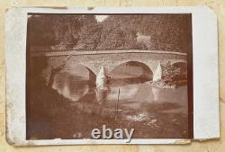 RARE! CIVIL WAR PRE-BATTLE OF ANTIETAM BURNSIDE BRIDGE c1861 CABINET PHOTO c1875