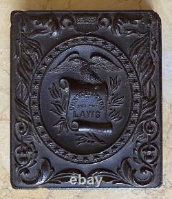 RARE! CIVIL WAR UNION FEDERAL SHIELD with EAGLE (2 SIDED) 1/9 PLT UNION CASE