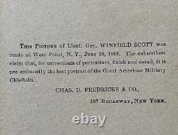 RARE! CIVIL WAR UNION LT GENERAL WINFIELD SCOTT by C. D. FREDRICKS CDV PHOTO 1862