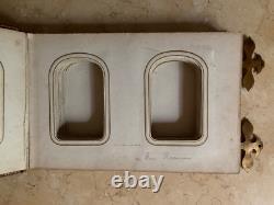RARE! CIVIL WAR UNION SOLDIER'S MILITARY / FAMILY CDV PHOTO ALBUM c1864 (EMPTY)