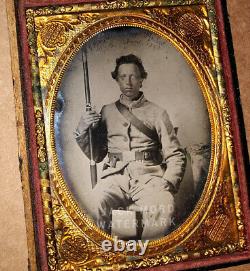 RARE FLORIDA Infantry Confederate Civil War Soldier POW, Armed, Identified