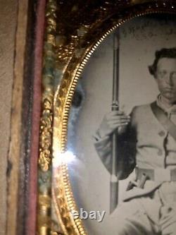 RARE FLORIDA Infantry Confederate Civil War Soldier POW, Armed, Identified